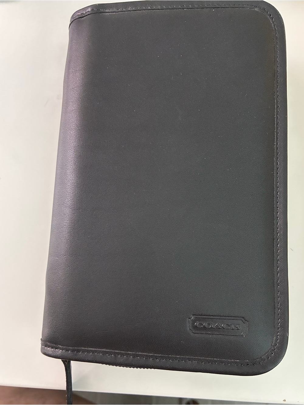 COACH BRAND NEW, NEVER USED  Black Leather Palm Organizer Case and Wallet